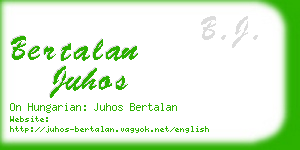 bertalan juhos business card